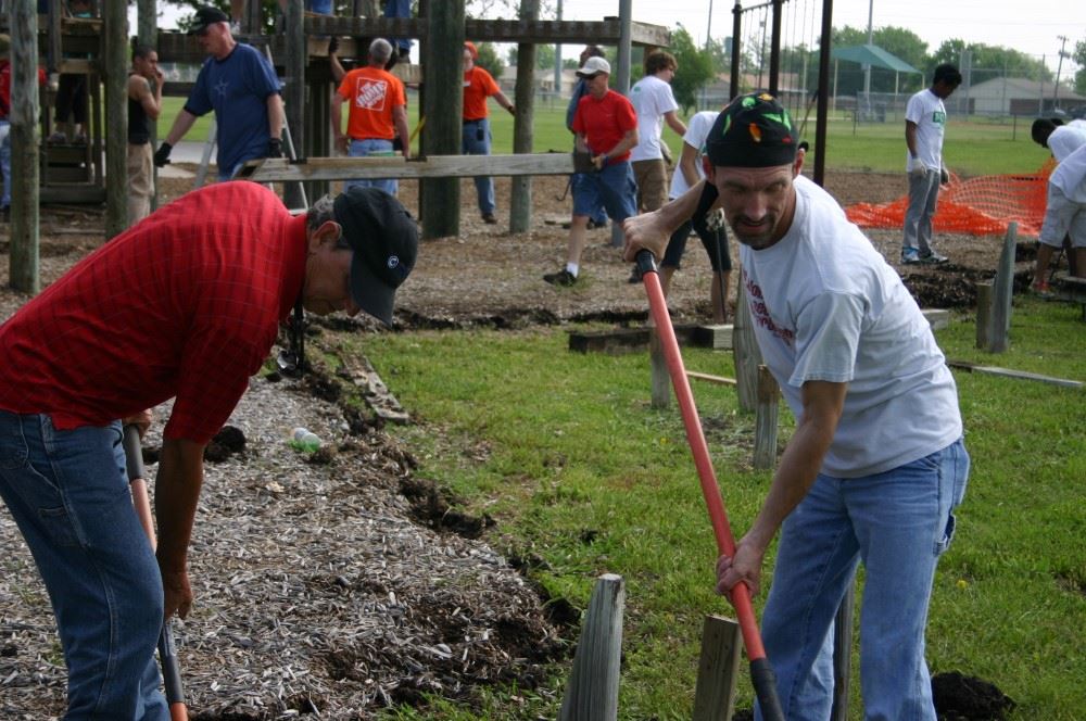 Demolition day with a dad (Keith) working